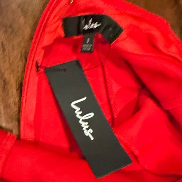 NWT Lulu's Vibrant Red Mini Dress​ - Picture 3 of 9